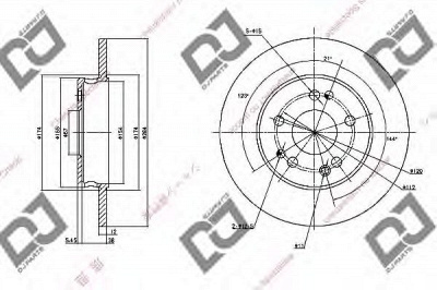 DJ PARTS bd1117 -  Тормозной диск